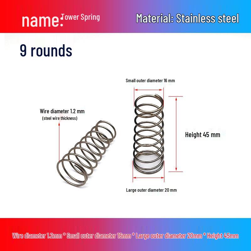 Stainless Steel Pagoda-Shaped Trapezoidal Compression Spring for Battery