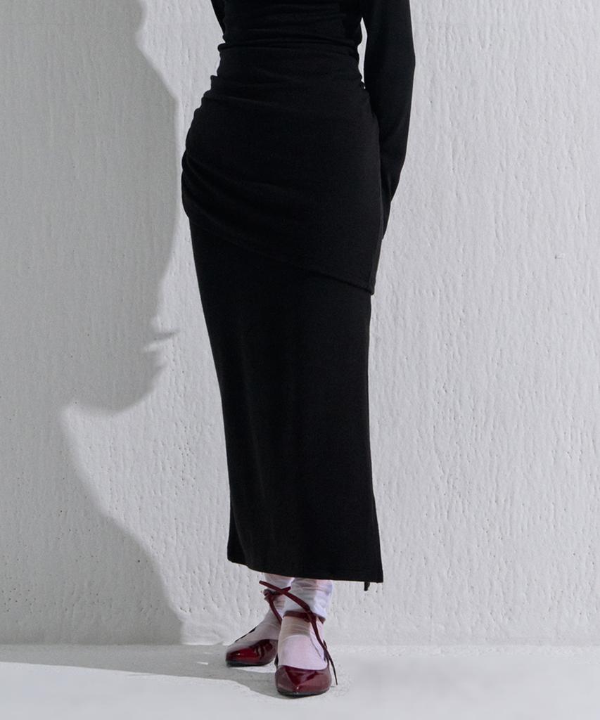 Kamino Terry Shirred Long Skirt - 2 Colors