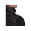 adidas Logo Print Striped Stand Collar Sleeveless Down Vest Women Vests Black GH4586