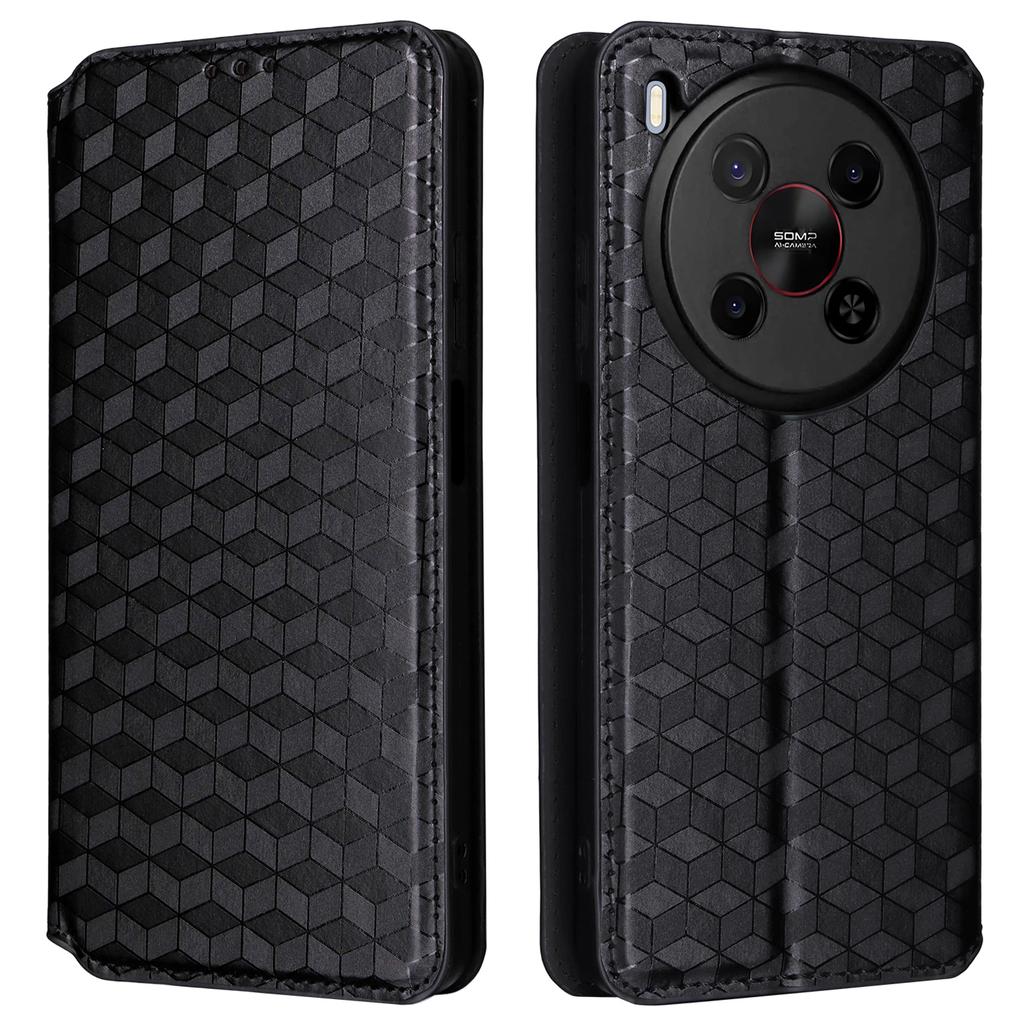 For ZTE Blade V70 Max/nubia V70 Max Case Wallet Rhombus Imprinted Leather Phone Cover