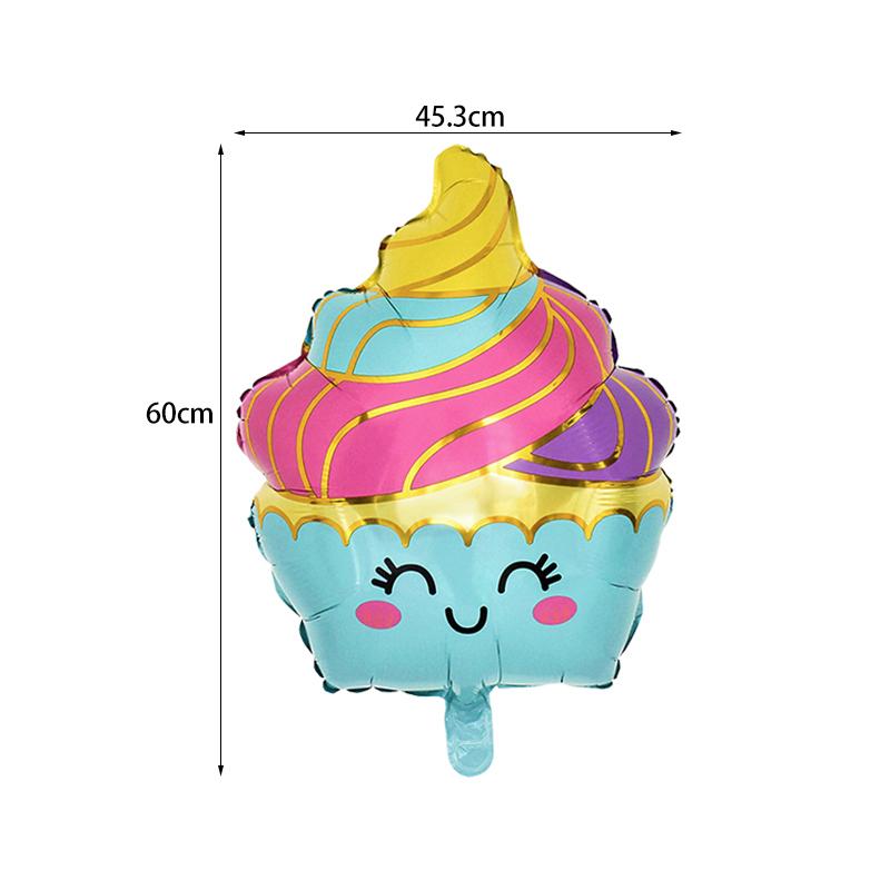 1/5Pcs Ice Cream Candy Cake Dessert Foil Balloons Girls Summer Birthday Party Candy Bar Decorations Kids Toy Cartoon Air Globos