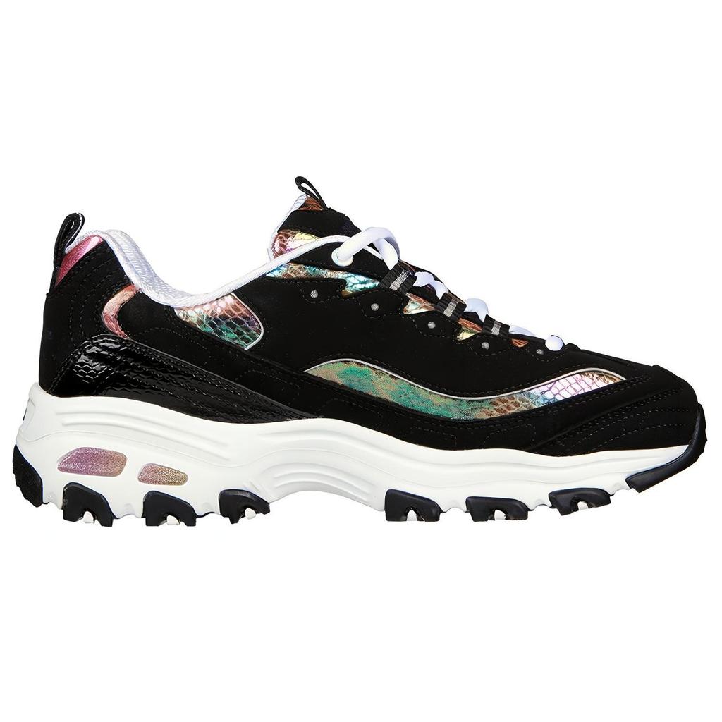 (WMNS) Skechers D'Lites Leather 'Black Multi' Women's 149264-BKMT