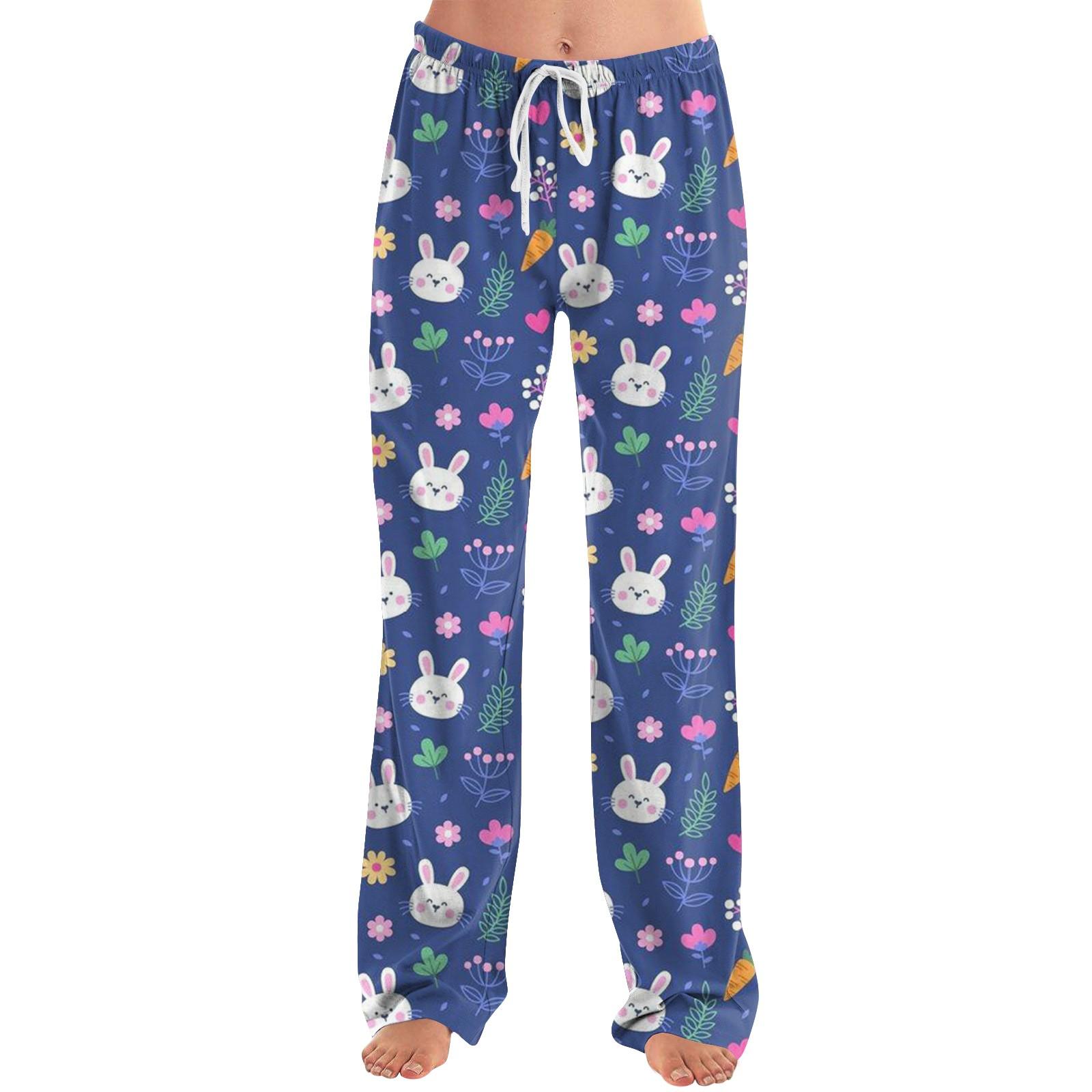 

Жіноча мода вільних повсякденних штанів з принтом на Великдень XL