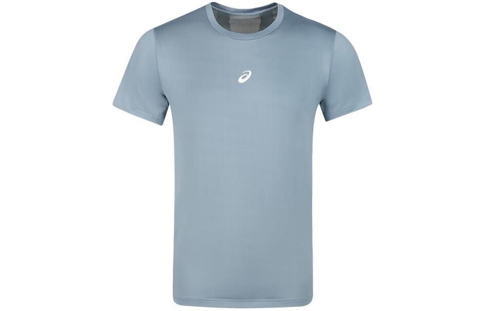 ASICS T Shirts Men s Gray Blue Crew Neck Moderate 2031E116-400 2XL
