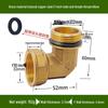 Copper Union with Inner/Outer Threads, Double Inner Thread Water Heater Connector Tee/Elbow Nipple, 46mm & 1" Thread, Different Diameters.