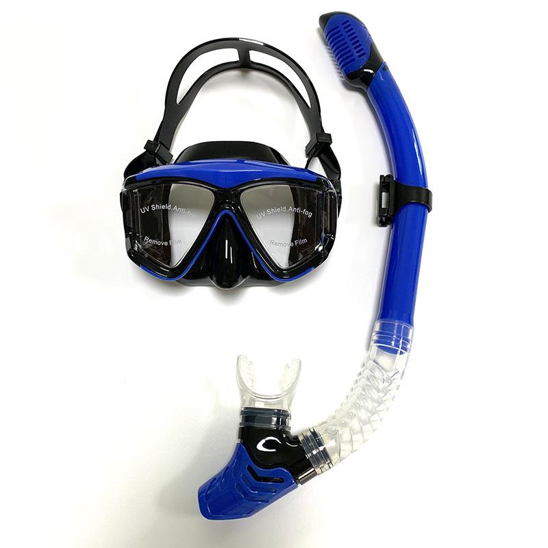 New Snorkeling Suit Adult Models Diving Goggles Large Frame Silicone Mask Can Be Fitted with Myopia Lenses Snorkeling Special
