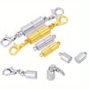 4Pcs/Lot Round Magnetic Clasps for Jewelry Making Magnet End Clasp Connectors Buckle Metal Clasp with Lobster Clasps
