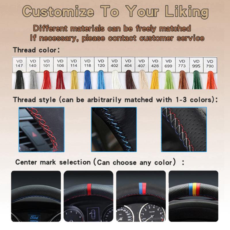 ize Comfortable Leather Steering Wheel Cover For Volkswagen Golf 6 Mk6 Polo Sagitar Bora Santana Jetta Mk6 Car Accessories