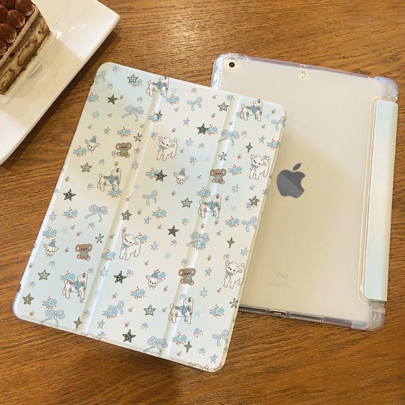 Cover Pencil Holder Funda for Samsung Tab S7 S8 S9 11 Plus S10 S9 12.4 Inch TPU Soft Case for Tab S6 Lite 10.4 Inch Bow Tie Lamb A9 8.7 inch