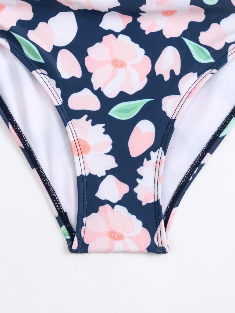Floral One-Piece Slimming Fashion Women's Bikini Swimsuit