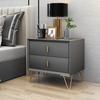 Light Luxury Italian Wooden Nightstand - Modern Drawer Chest for Bedroom Storage