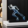 Male Runner Sculpture Abstract Resin Running Figurine Modern Home Decoration for Living Room TV Stand Desk Shelf Decor Motivational Gift for Runners