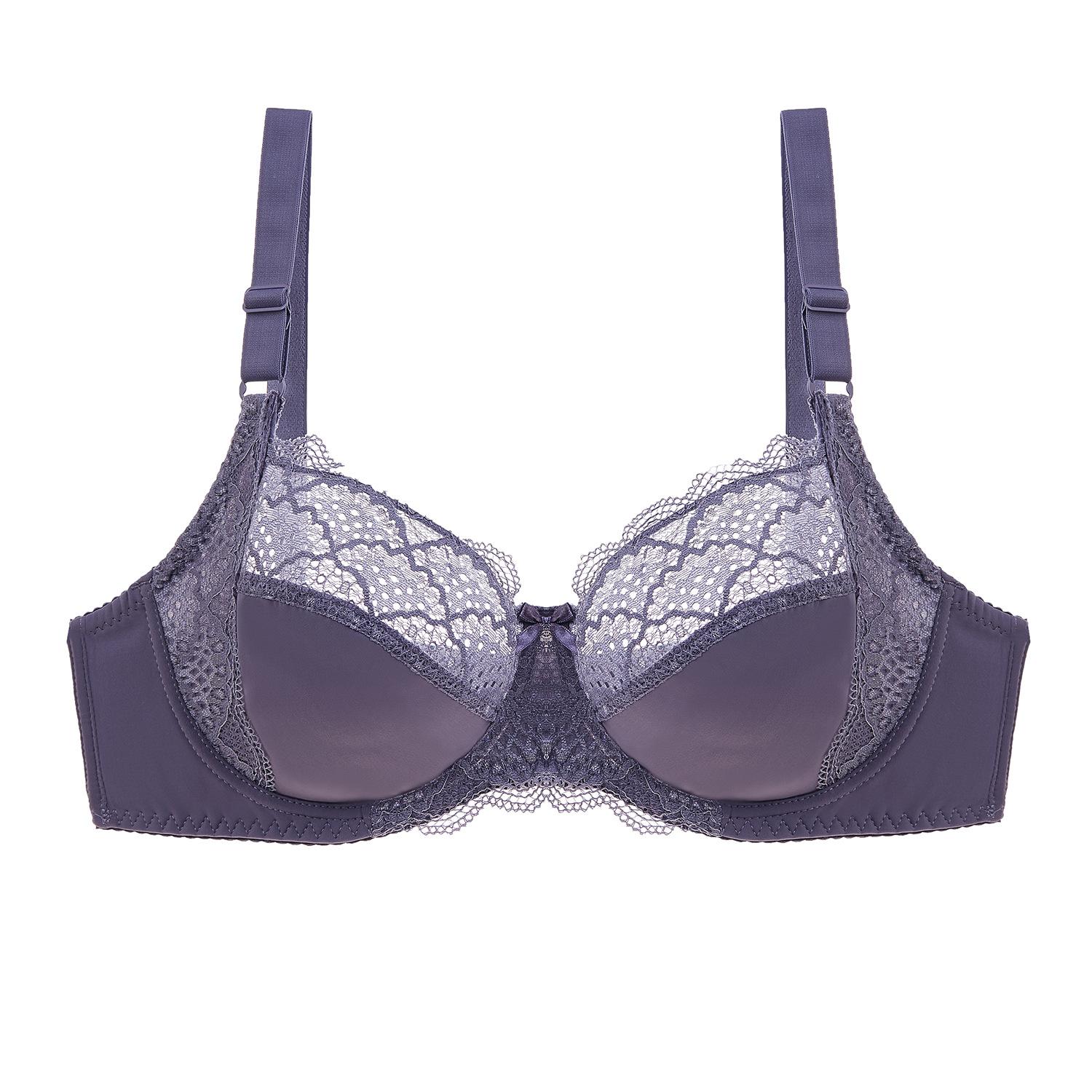 

CD плюс размер женский бюстгальтер без косточек ультратонкий бюстгальтер из чистого хлопка ажурное нижнее белье сексуальное кружево плюс размер 110C серый
