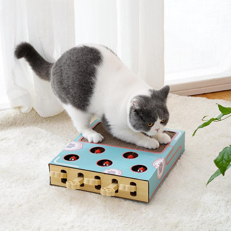 Pet Supplies Five-hole Whack-a-hamster Cat Scratching Board Nest Corrugated Paper Claw Sharpening Cat Toy Supplies