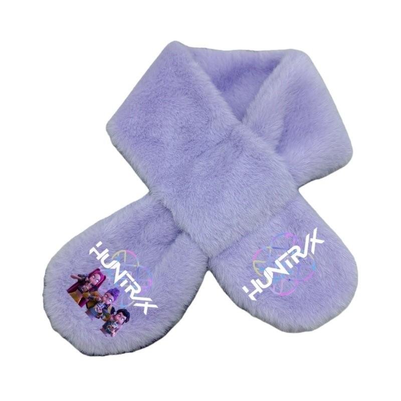 Soft Fashion Rumi Mira Zoey Printing Winter Autumn Warm Scarf Girls Purple Pink Scarves