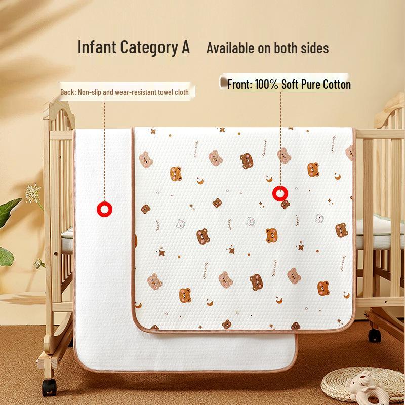 Baby Cotton Waterproof Antibacterial Mattress Pad - Washable Summer Pad