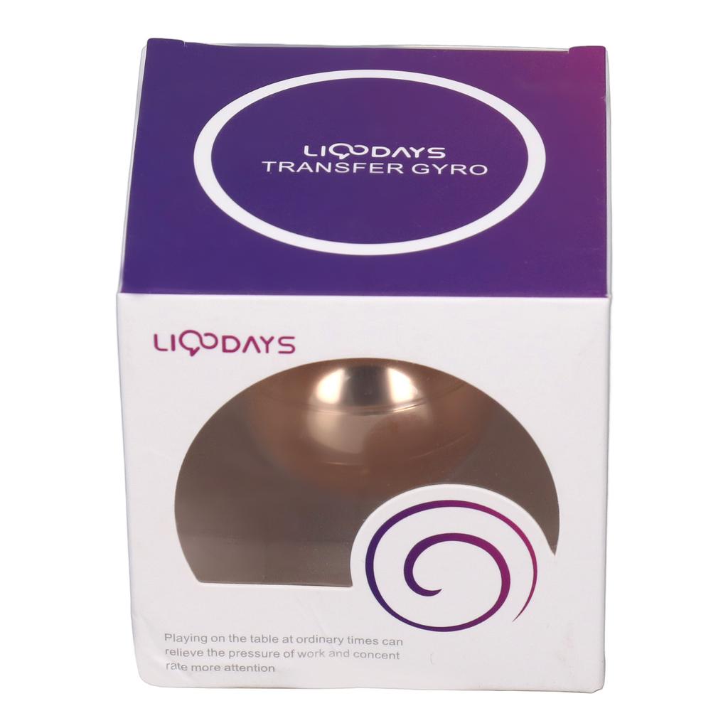 45mm Diameter Gyroscope Ball Alloy Rotating Anxiety Relief Fingertip Decompression Toy Luxury Gold Color