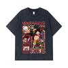 275 GSM Washed T-shirts 100% Cotton One Piece V78 Luffy Print Unisex Heavy Cotton T Shirt