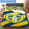 3-teiliges Weiches Bettwäscheset mit Leeds-Wappen-Design, Inklusive 1 Bettbezug und 2 Kissenbezügen, Perfekt für Schlafzimmer, Wohnheim, Fan-Geschenk