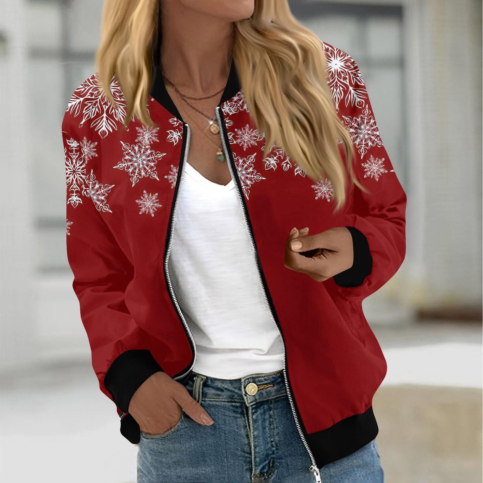 

Куртки женские с длинным рукавом, легкие, на молнии, с принтом, верхняя одежда, повседневные, стеганые куртки с карманами XL винный