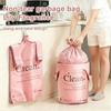 50Pcs Pull-Tear Printed Trash Bags Thickened Vest Bags New Garbage Bags  Kitchen