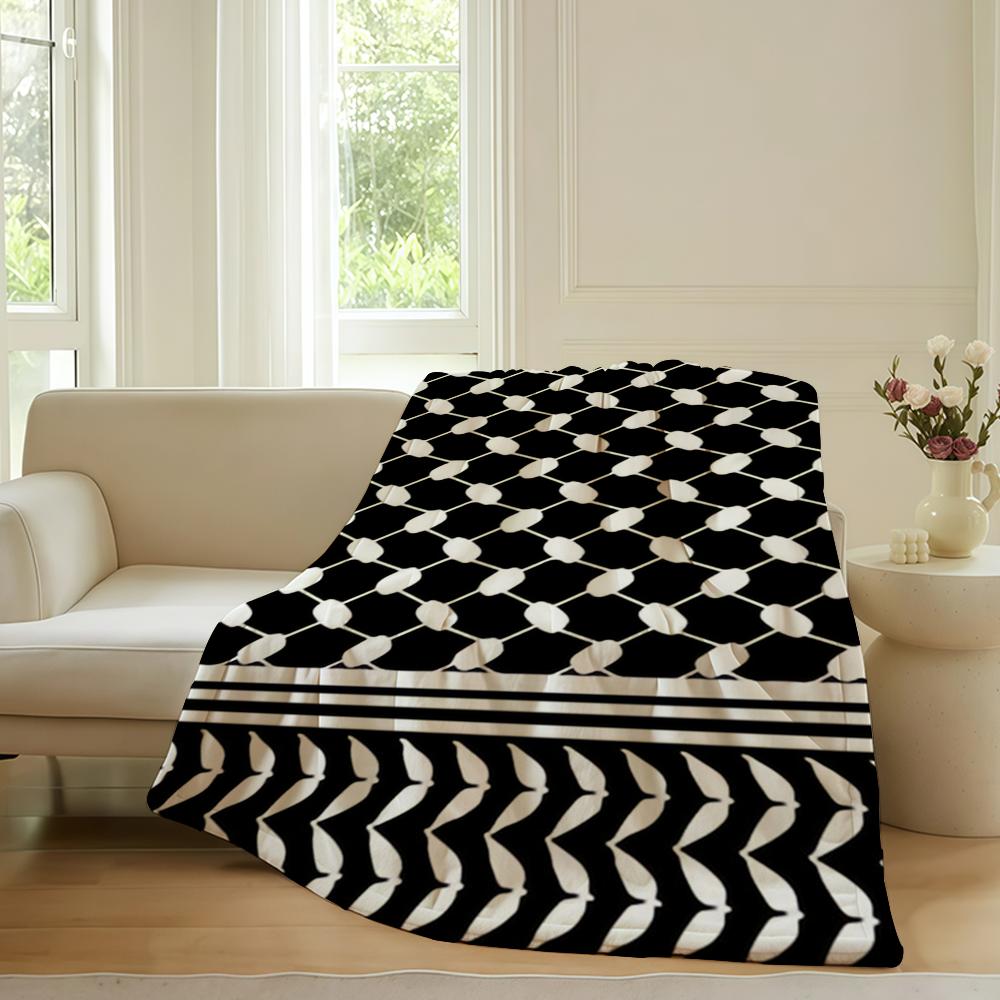 Fashion Hattah Keffiyeh Blanket Warm Soft Suitable For Bedroom Sofa Bed Living Room Office Travel Camping Gifts