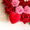 Valentine's Day Red & Pink Floral Double-Layer Heart Garland - Window & Door Decoration
