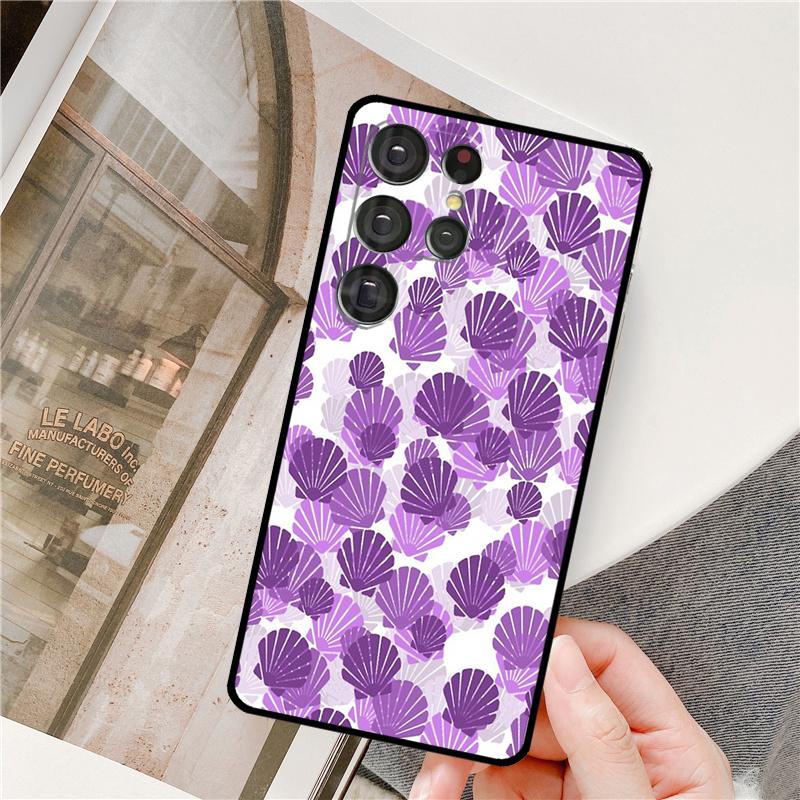 Seashell Shell Sea Art Phone Case For Samsung Galaxy S25 Ultra S9 S10 S20 S22 S21 Plus S23 FE S24 Ultra Full Cover