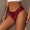 Floral Lace G String Panties Women Solid Color Low Waist Briefs Cotton Lingerie Hollow Thong Underwear Intimates