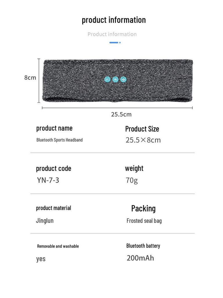 Wireless Music Sleep Eye Mask & Sweat-Wicking Bluetooth Headband for Outdoor Sports