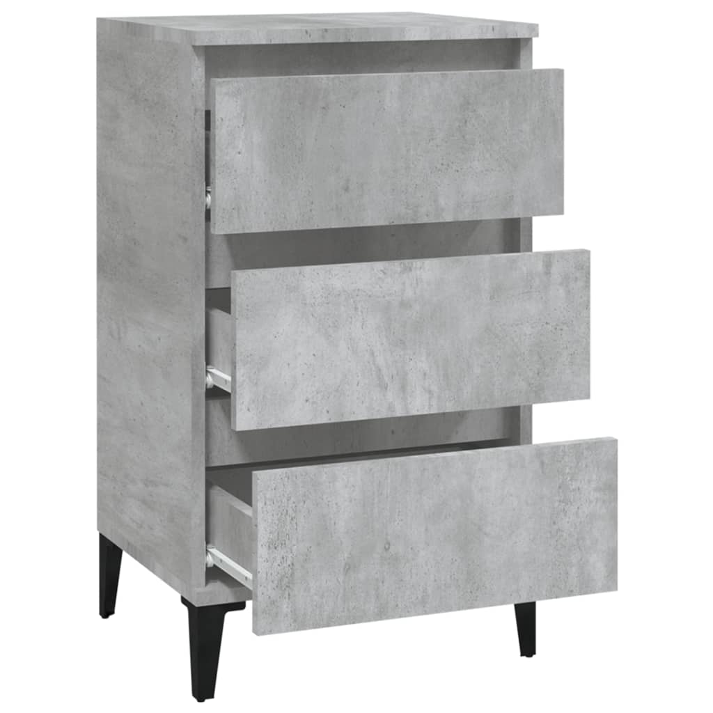 Nightstand Concrete Grey 40 x 35 x 70 cm Engineered Wood
