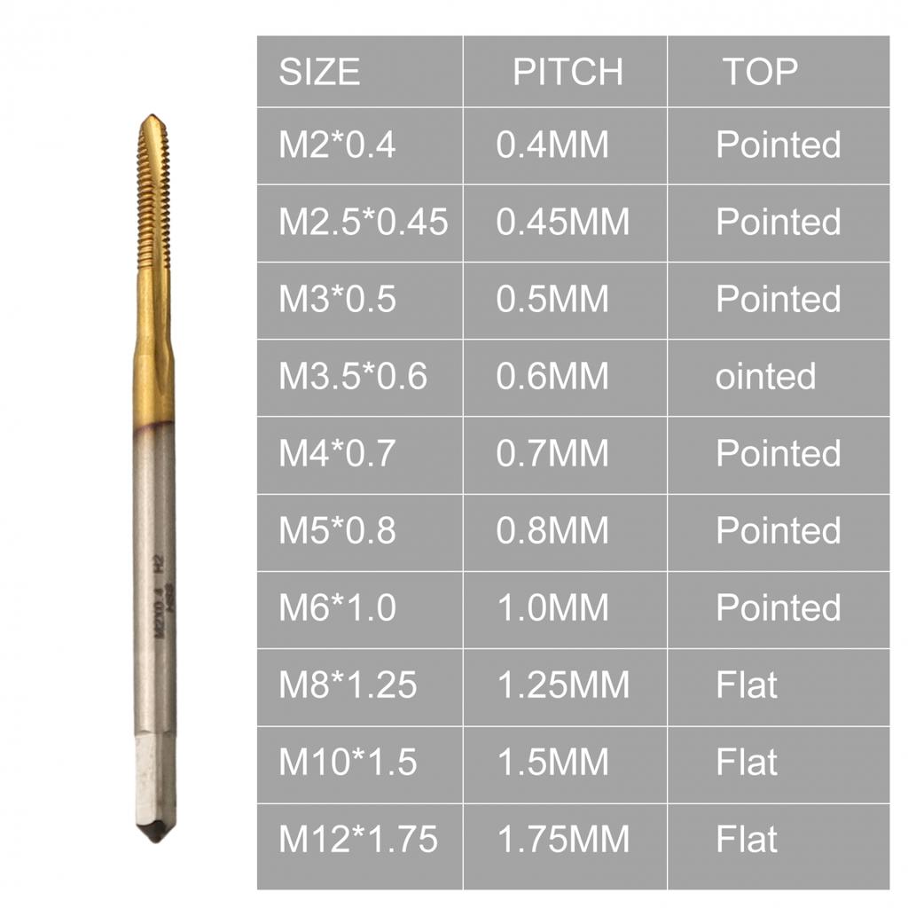 1pc Composite Drill M2-M12 High Hardness Thread Tap Titanium