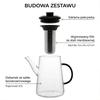GLASS JUG TEA INFuser 0.7L TRANSPARENT WITH FILTER Ø10.6 CM