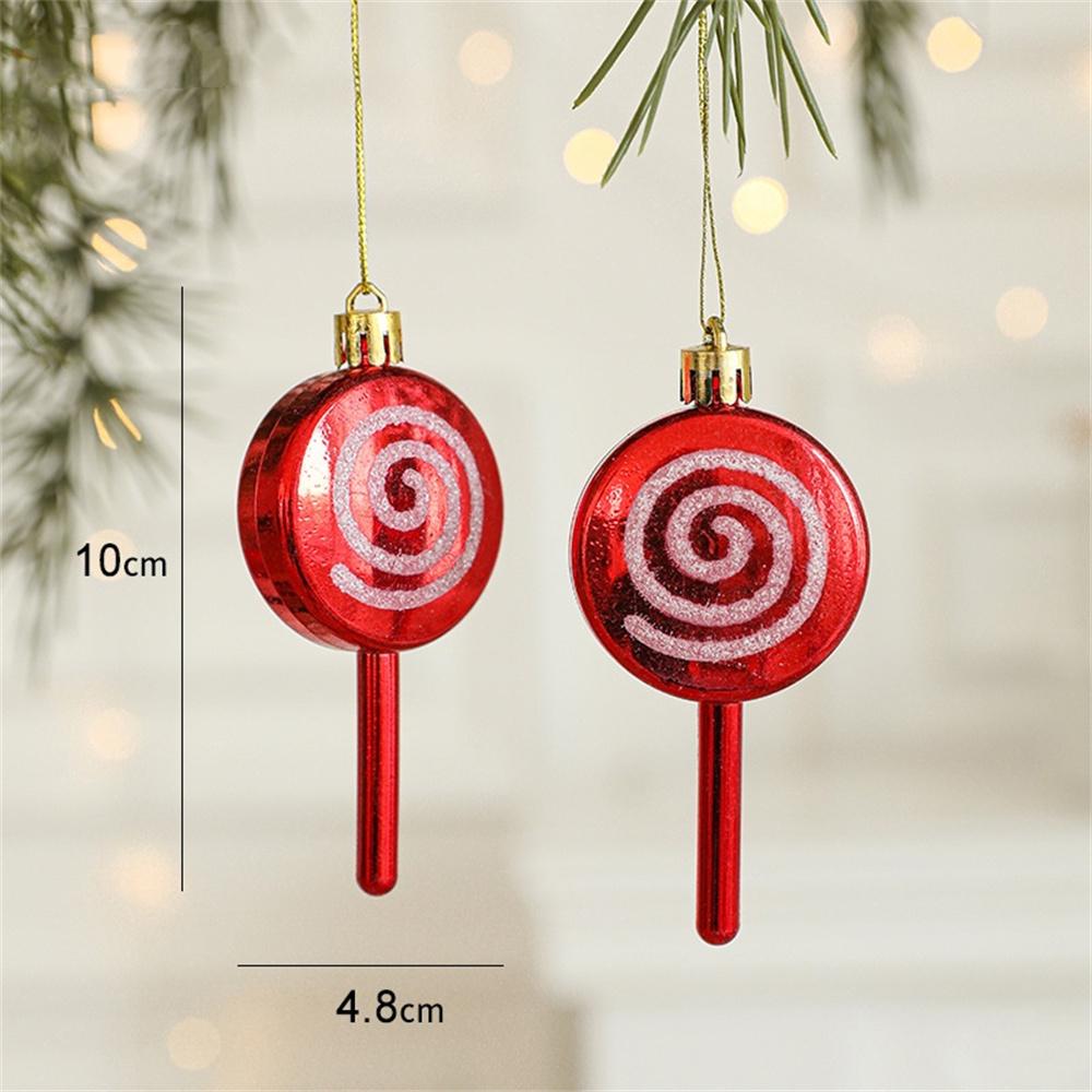 2 ks Vánoční ozdoby Vánoční koule Cukroví Přívěsek na vánoční stromek Červené a bílé dekorace Nový rok Domácí dekorace