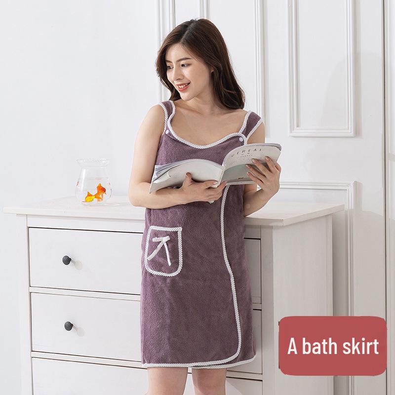Women's Sexy Absorbent Bath Towel Wrap - Thickened Wearable Bathrobe