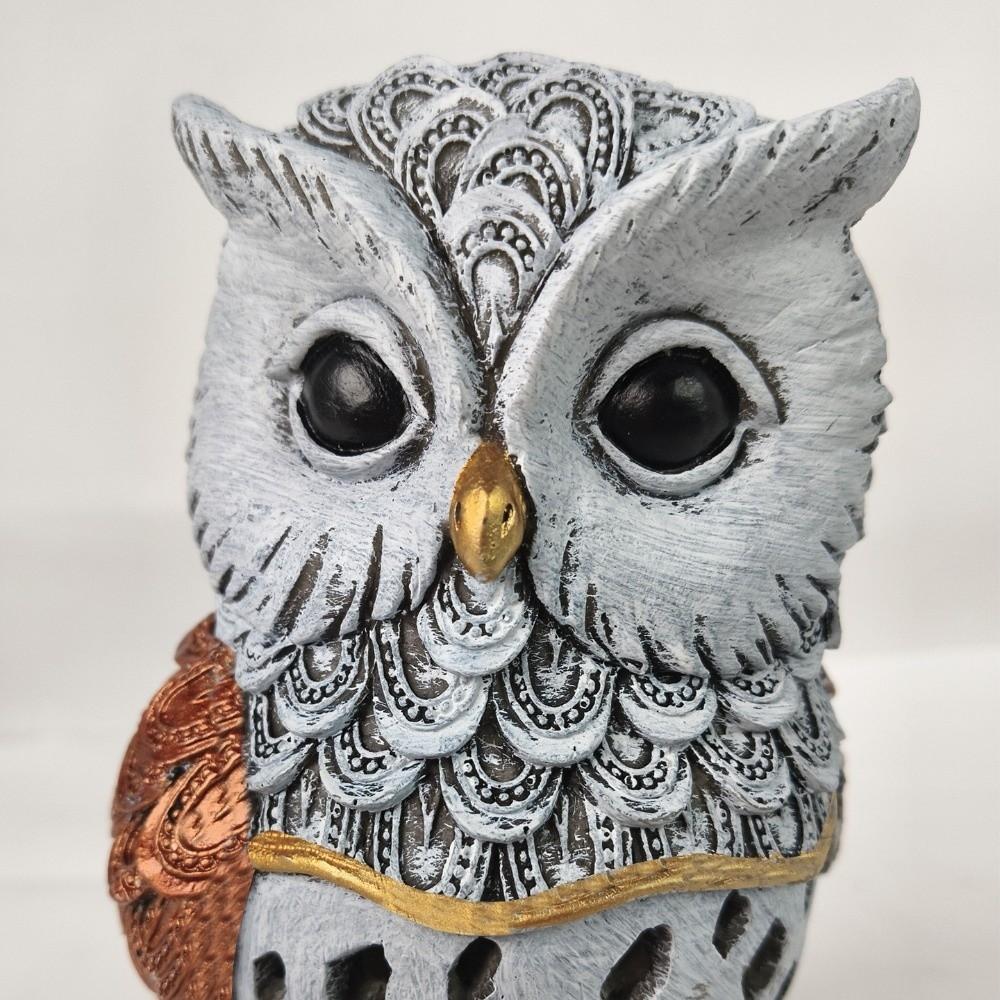Solar Powered Owl Resin Light Animal Garden Decoration Lights  Ideal for Mother'S Day