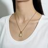 Small Pendant Gold Titanium Steel Necklace English Letter Design Shiny Chain Hypoallergenic for Women Everyday Wear