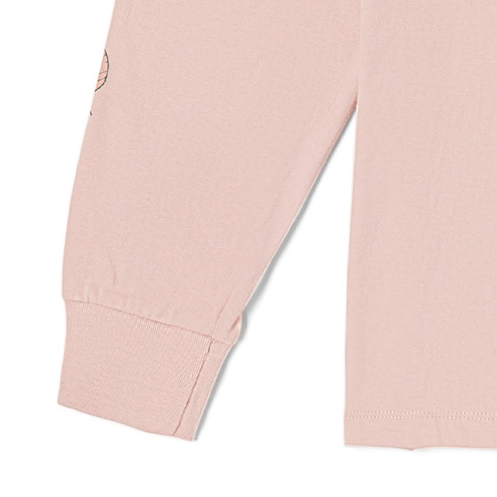 Vans Orange Print Crew Neck Long Sleeve T-Shirt Women Tops Smoke-Pink VN0007AMBQL