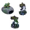 Fishtanks Decoration Resin Frogs Sign Figurine Shelter Cave Decorative Statue Fishtanks Fish Shelter Landscaping Hideouts