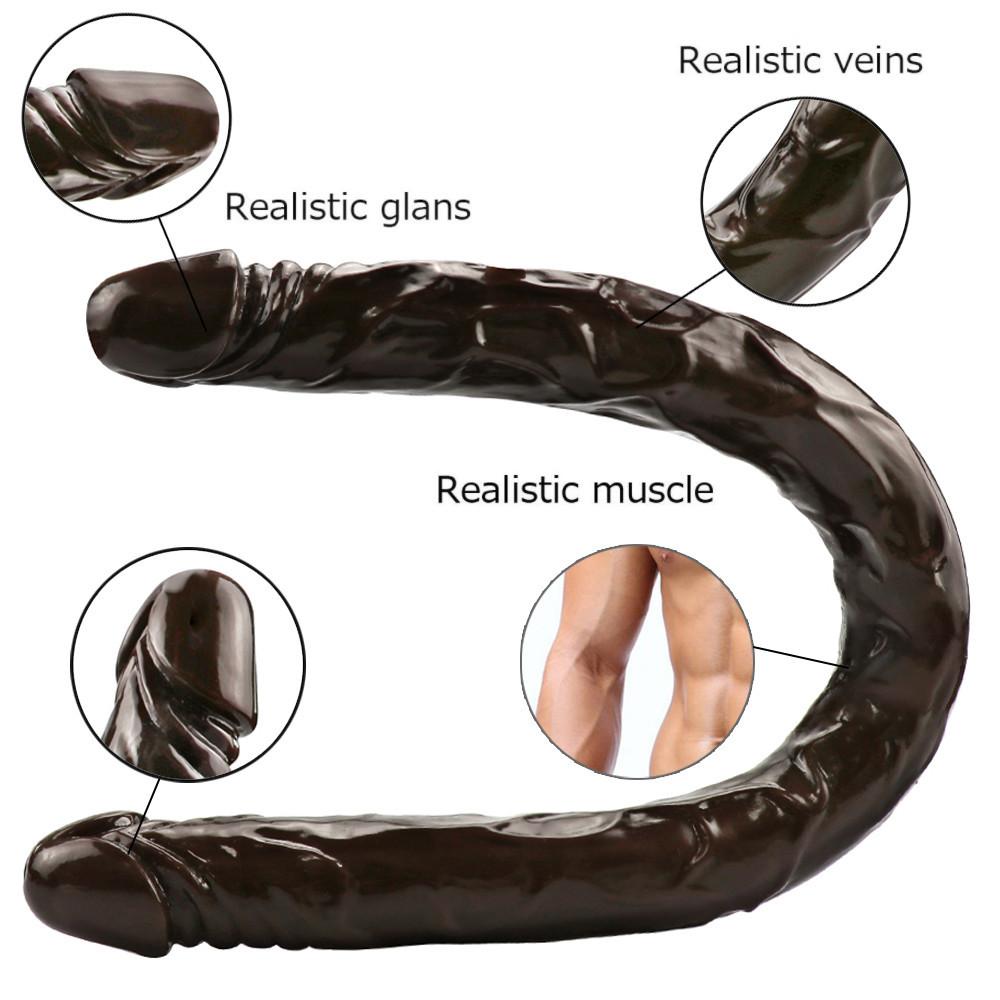 Double Head Dildo RUNYU Long Realistic Dildos Cock Lesbian Vaginal Anal Plug Penis For Women Sex Toys