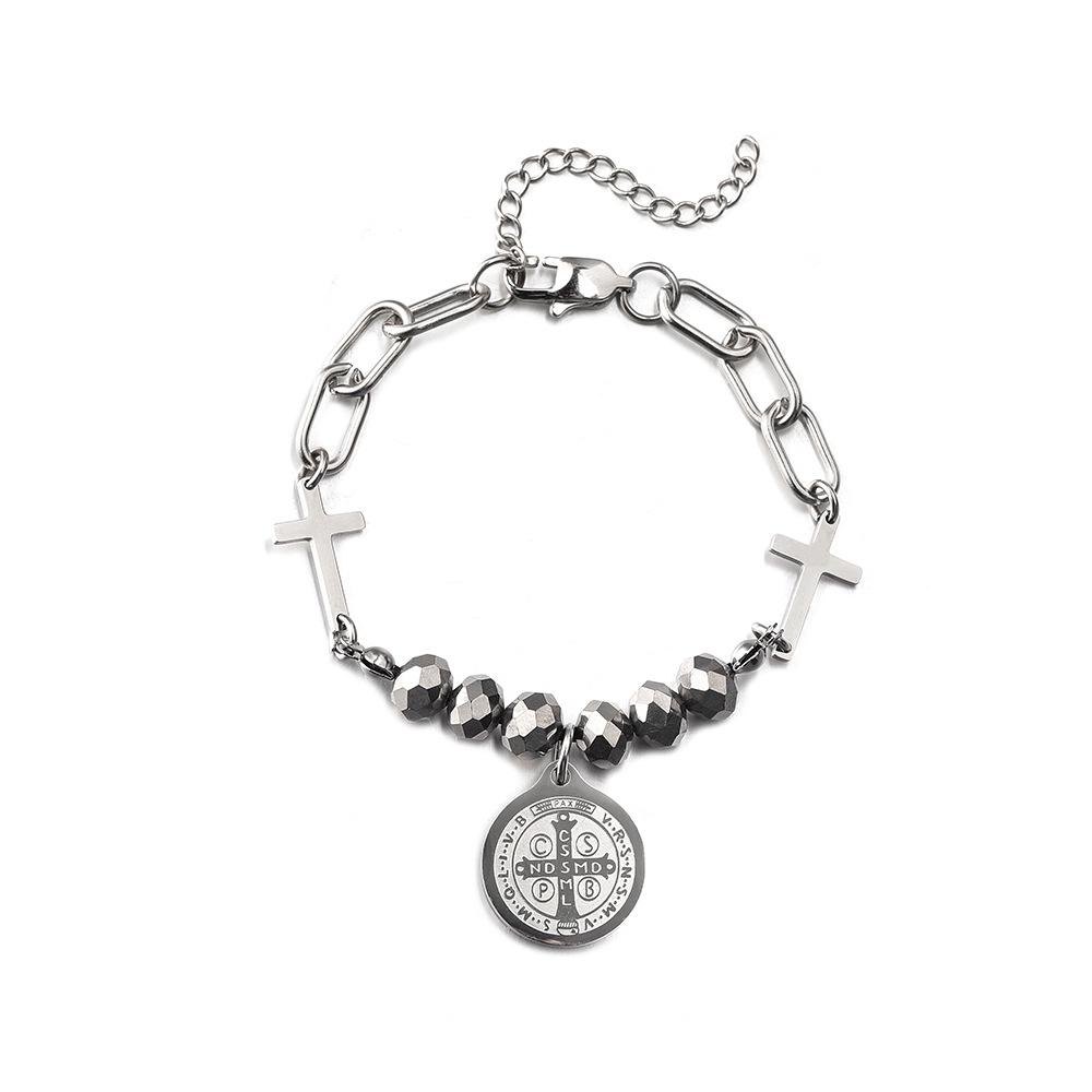 

Европейский и американский хип-хоп стиль Набор из нержавеющей стали: ожерелье и браслет