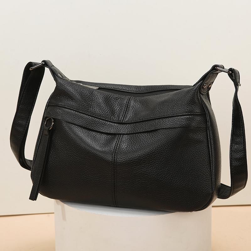 Luxury Designer Soft Genuine Leather Shoulder Crossbody Bag For Women 2025 Cow Leather Handbag High Quality Female Messenger Bag