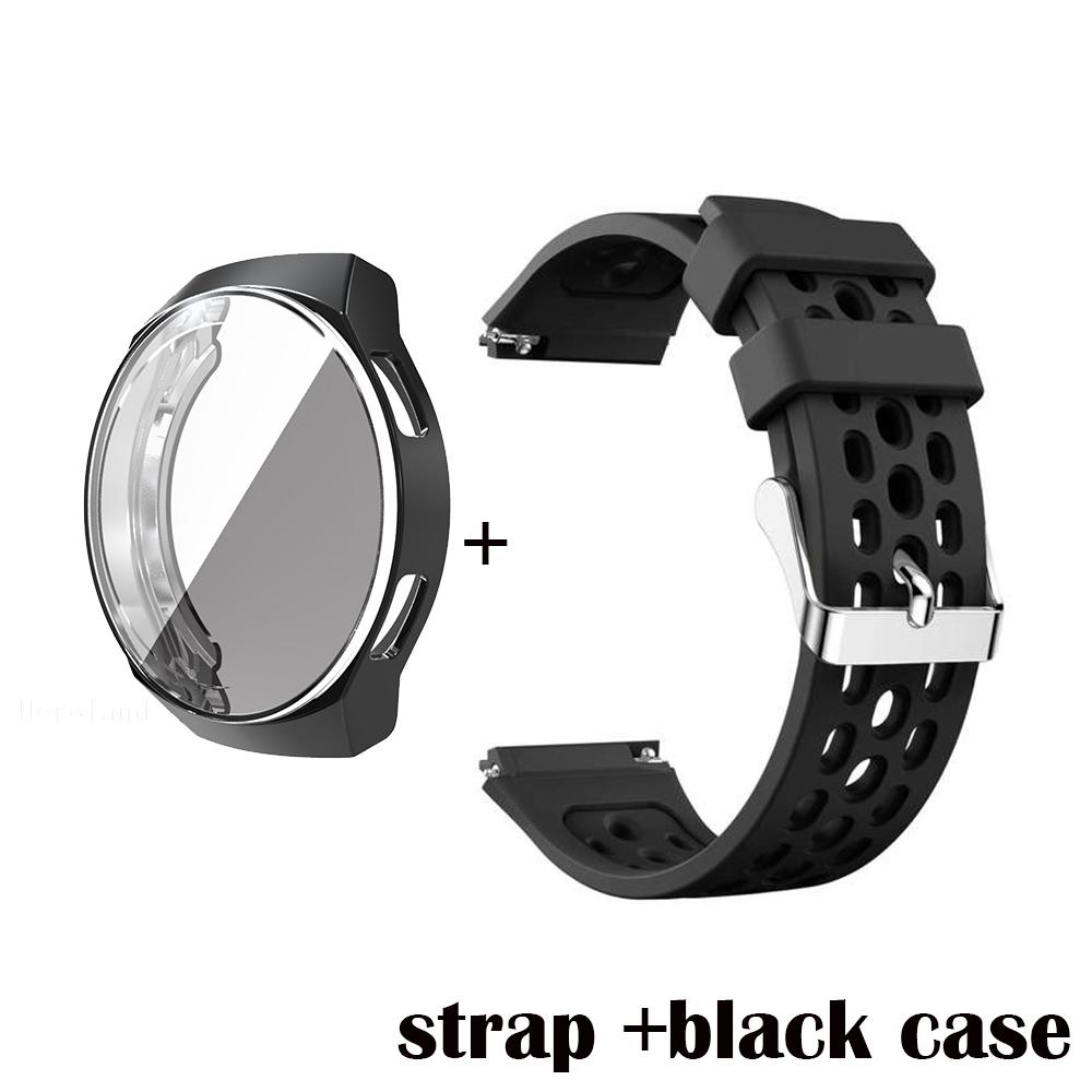 Soft Silicone Watchband For Huawei Watch GT 2e Strap Wriststrap for Huawei Watch gt 2e Bracelet Smart Wristband Protector case