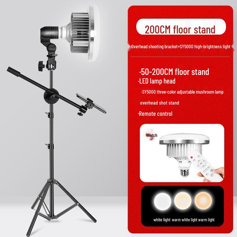 Suport de iluminare desktop profesional pentru fotografie alimentară, video indoor și live streaming