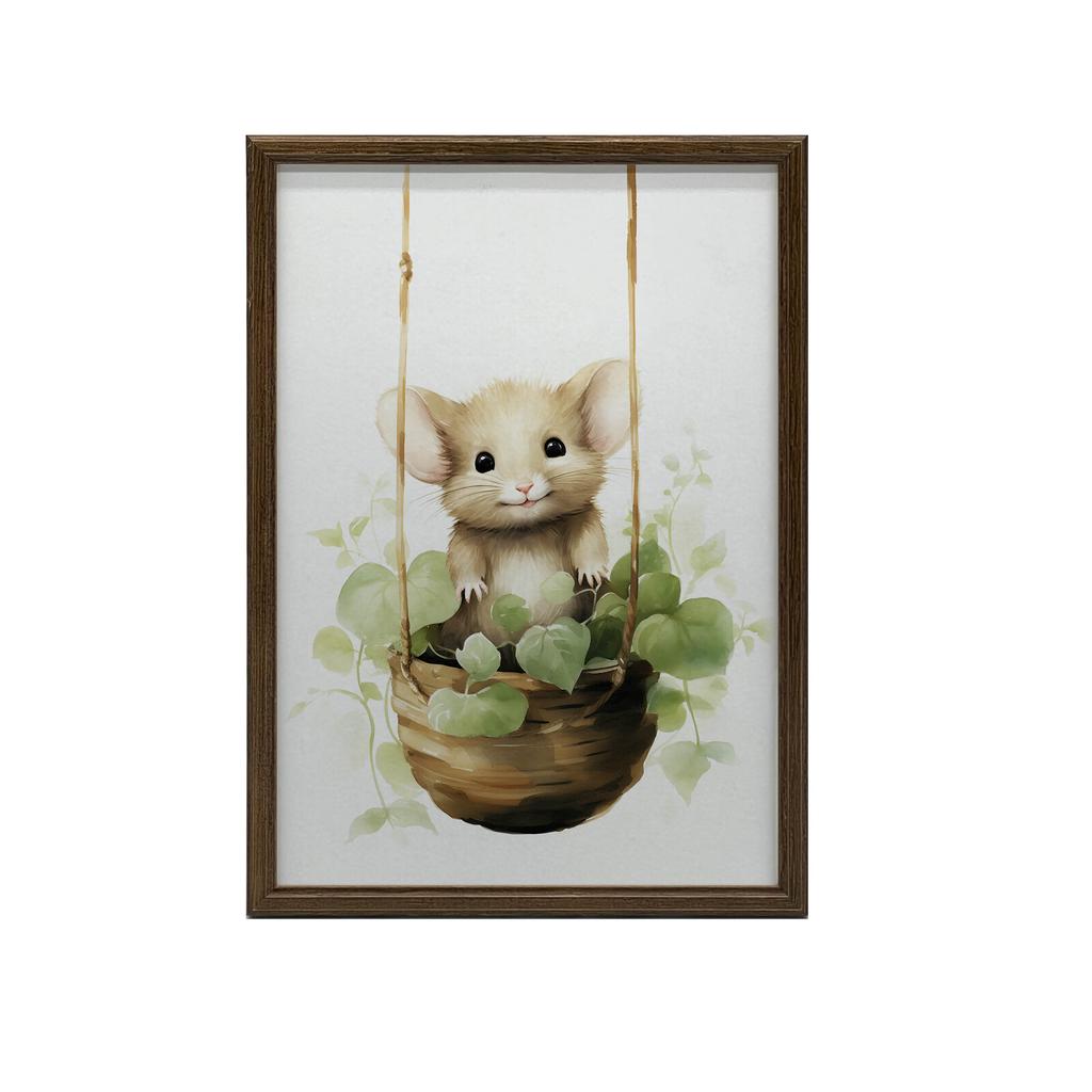 Mouse On a Swing Mouse On a Swing, 40X50 Cm, Frameless, Matte Paper 230 Gsm
