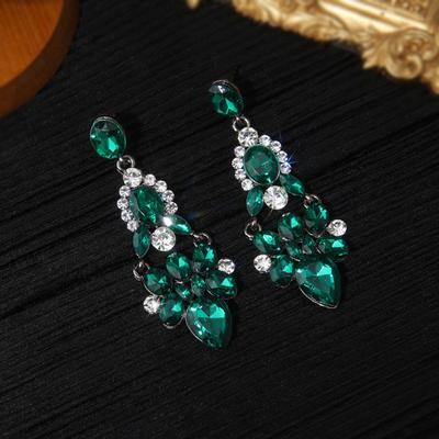 1 Paar Hängeohrringe für Damen, Strass-Dekor, leicht, rutschfest, Ohrschmuck für Damen, Abschlussball, Cocktailparty, Alltag