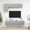 Ensemble de meubles TV 5 pcs  béton Bois d'ingénierie