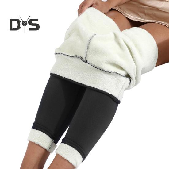Women Leggings High Waist Slim Fit Hip Lift Thickened Velvet Lining Warm Long Pants Solid Color Yoga Sports Bottoming Pants
