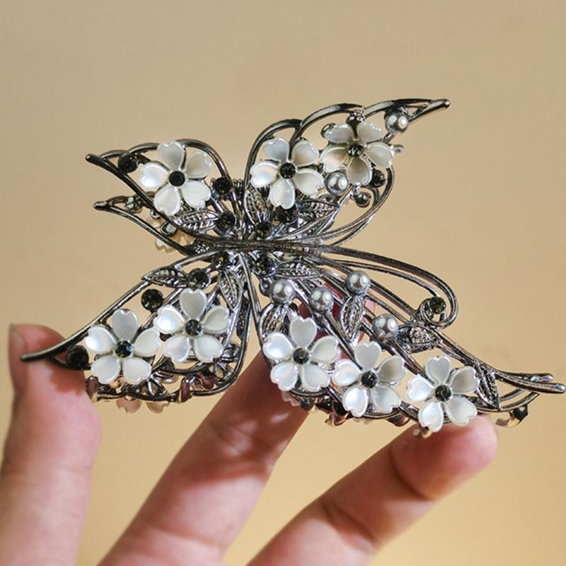 Sweet And Edgy Metal Butterfly Hair Clip With Secure Spring Grip Hair Accessory Metal Barrettes For Women Girls