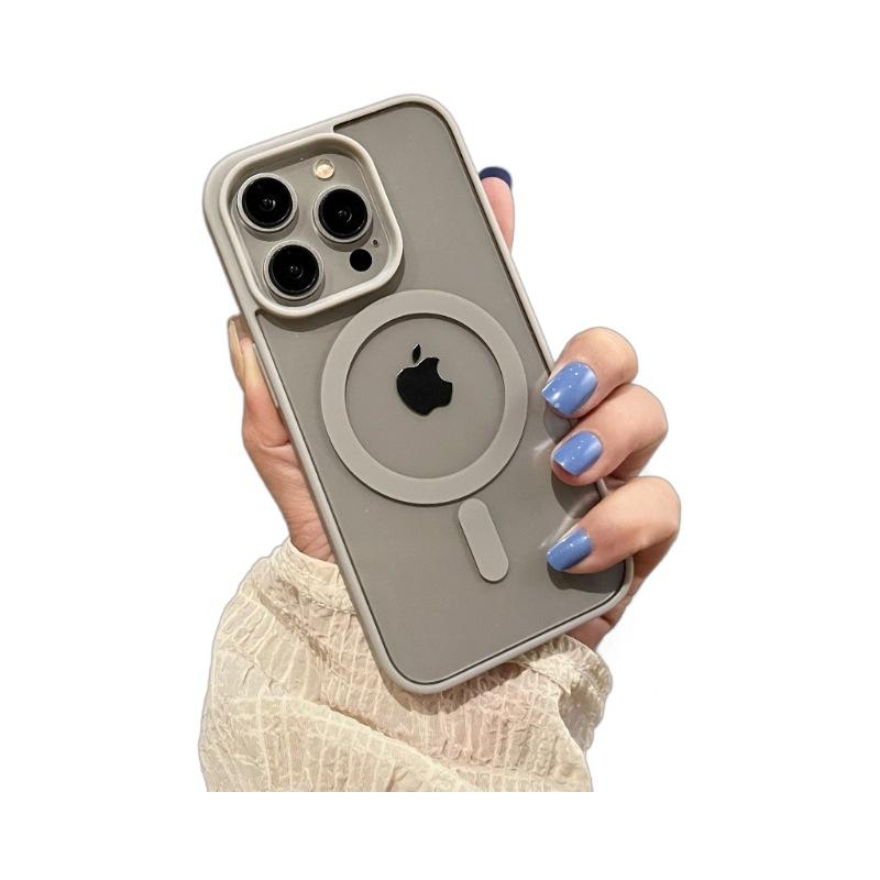 Applicable to iPhone11 mobile phone case Magnetic transparent Apple 11ProMax matte skin feel 11 acrylic  case